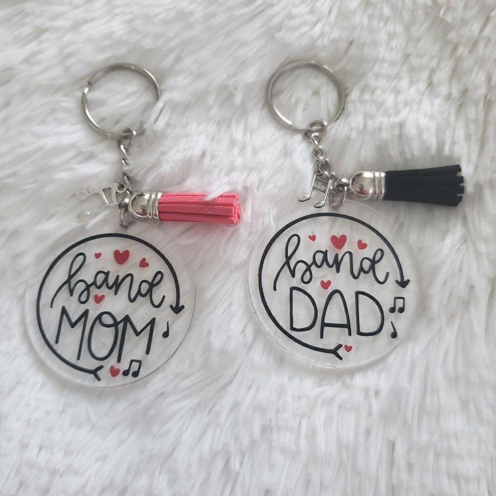 Band Mom Keychain, Band Dad Keychain, Music Note Keychain - Picture 15 of 15